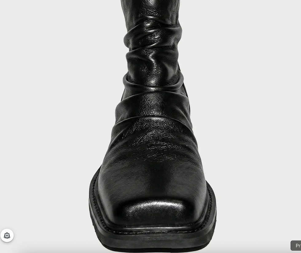 Thumbnail: Draped Leather Boots