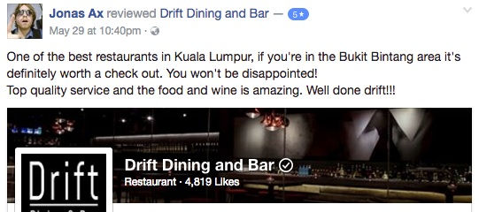 Facebook reviews