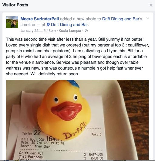visitor reviews Drift Dining and Bar