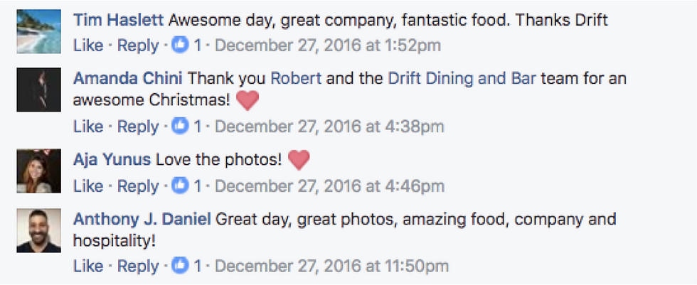Drift Dining and Bar Reviews