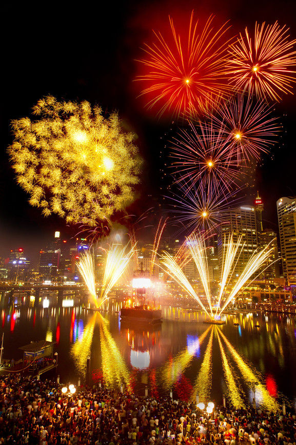 fireworks on Australia Day