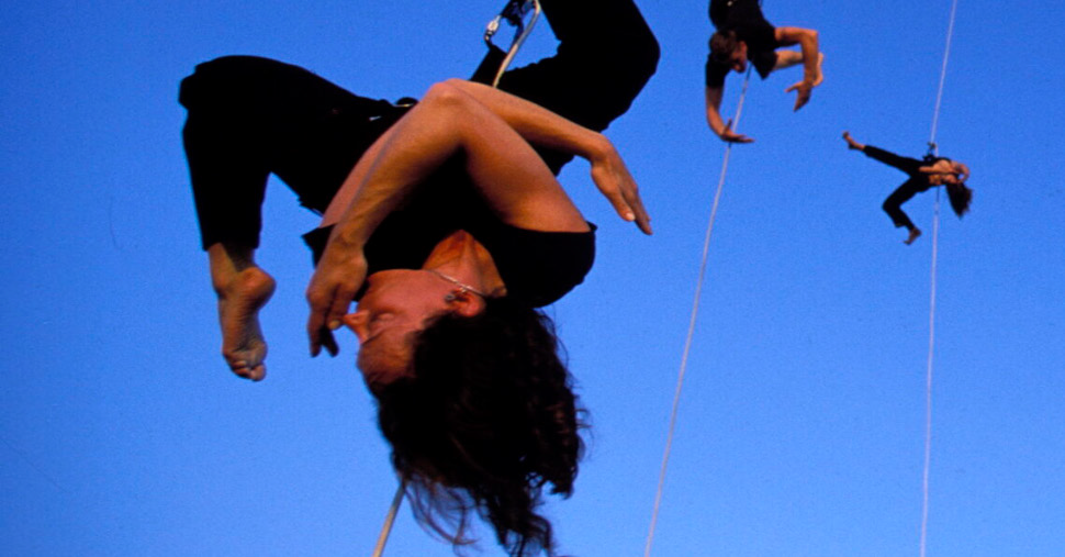 BANDALOOP dancers perform their stunning high wire acts that leave audiences in awe. Photo courtesy BANDALOOP.
