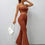 Thumbnail: Solid Tube Top & Flare Leg Pants Women's 2-Piece Casual Summer Outfit