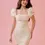 Thumbnail: Women's Fashion Cute 3D Floral Decorated Bodycon Flower Dress