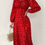Thumbnail: Mulvari Women's Floral Print Square Neck Lantern Sleeve Dress
