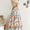 Thumbnail: Women's Vacation Spaghetti Strap V-Neck Knotted Waist A-Line Midi Dress