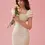 Thumbnail: Women's Fashion Cute 3D Floral Decorated Bodycon Flower Dress