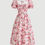 Thumbnail: MOD Women's Floral Print Puff Short Sleeve Dress