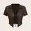 Thumbnail: Tie Front Lettuce Trim Crop Top