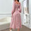 Thumbnail: Mulvari Women's Floral Print Square Neck Lantern Sleeve Dress
