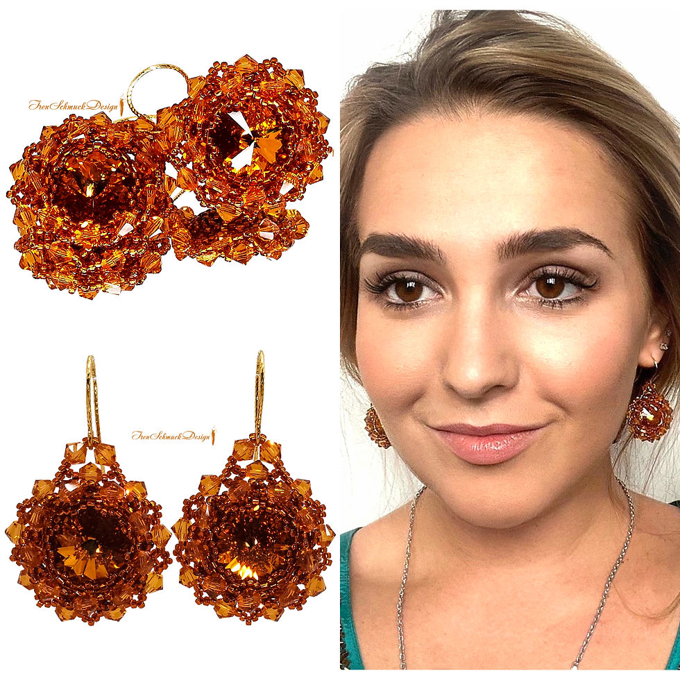 Miniaturbild: 075-Anhänger-Silber/Gold-Swarovski (018/Topaz)