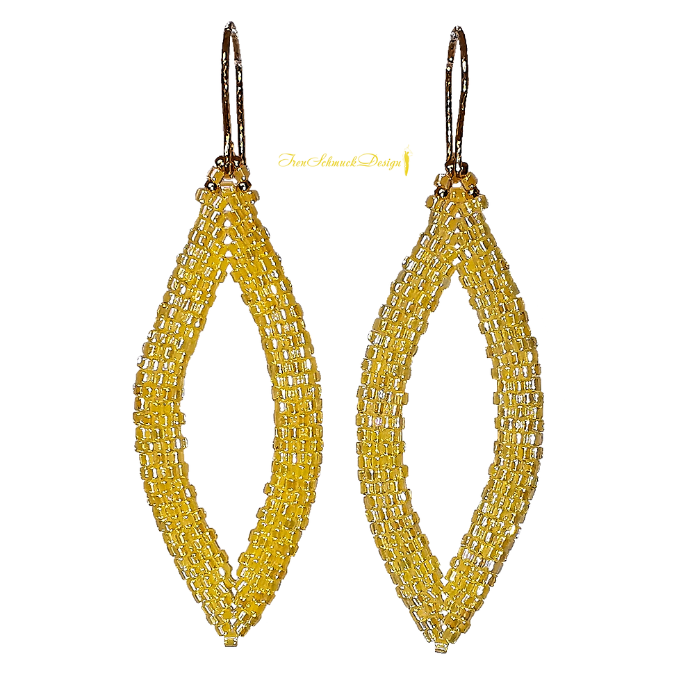 Miniaturbild: 056-Ohrringe-Silber/Gold-Gl.Perlen (0053/SoftYellow)