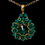 Miniaturbild: 075-Anhänger-Silber/Gold-Swarovski (040/Emerald/gold)