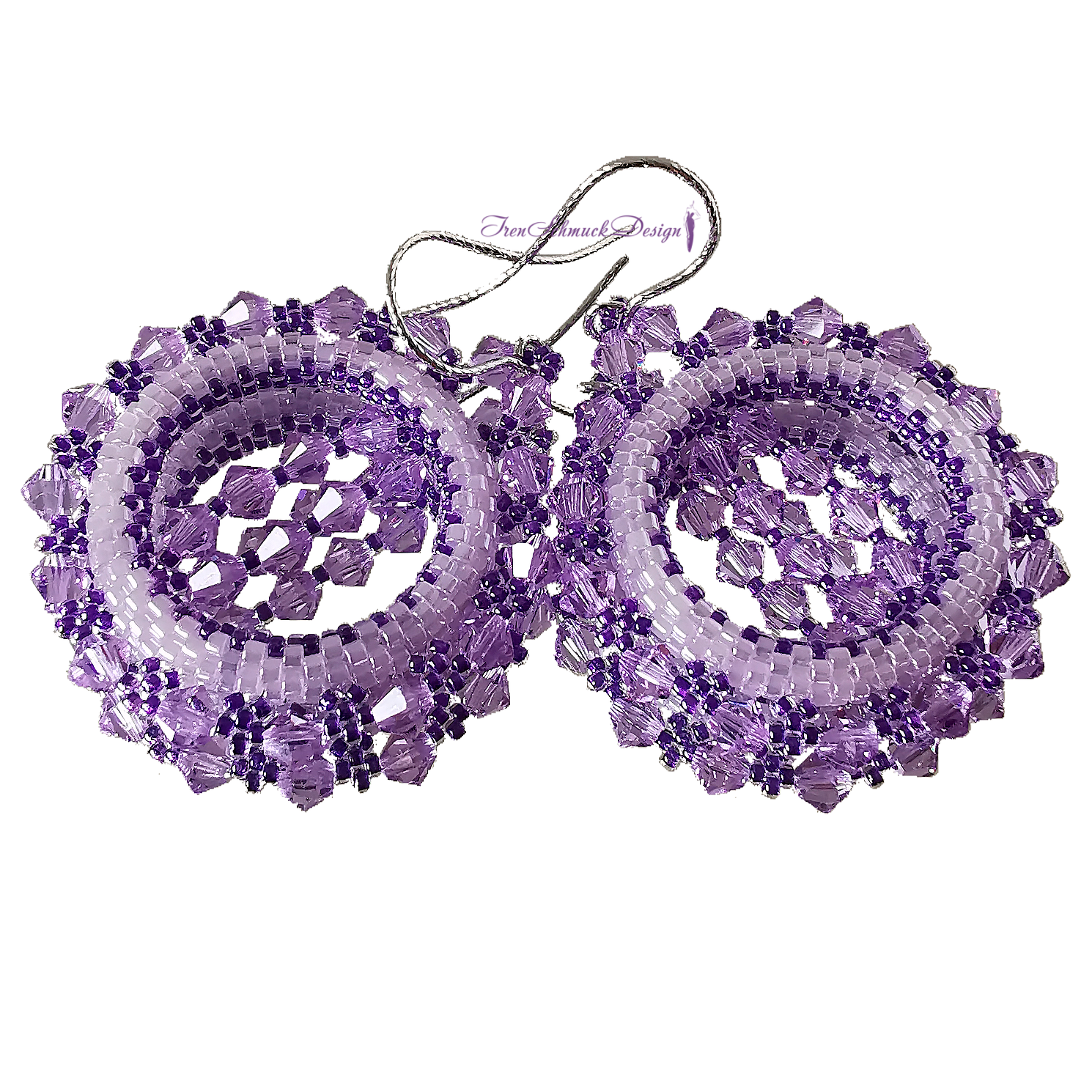 079-Ohrringe-RhodiumSilber-SwarovskiPerlen (059/Violet)