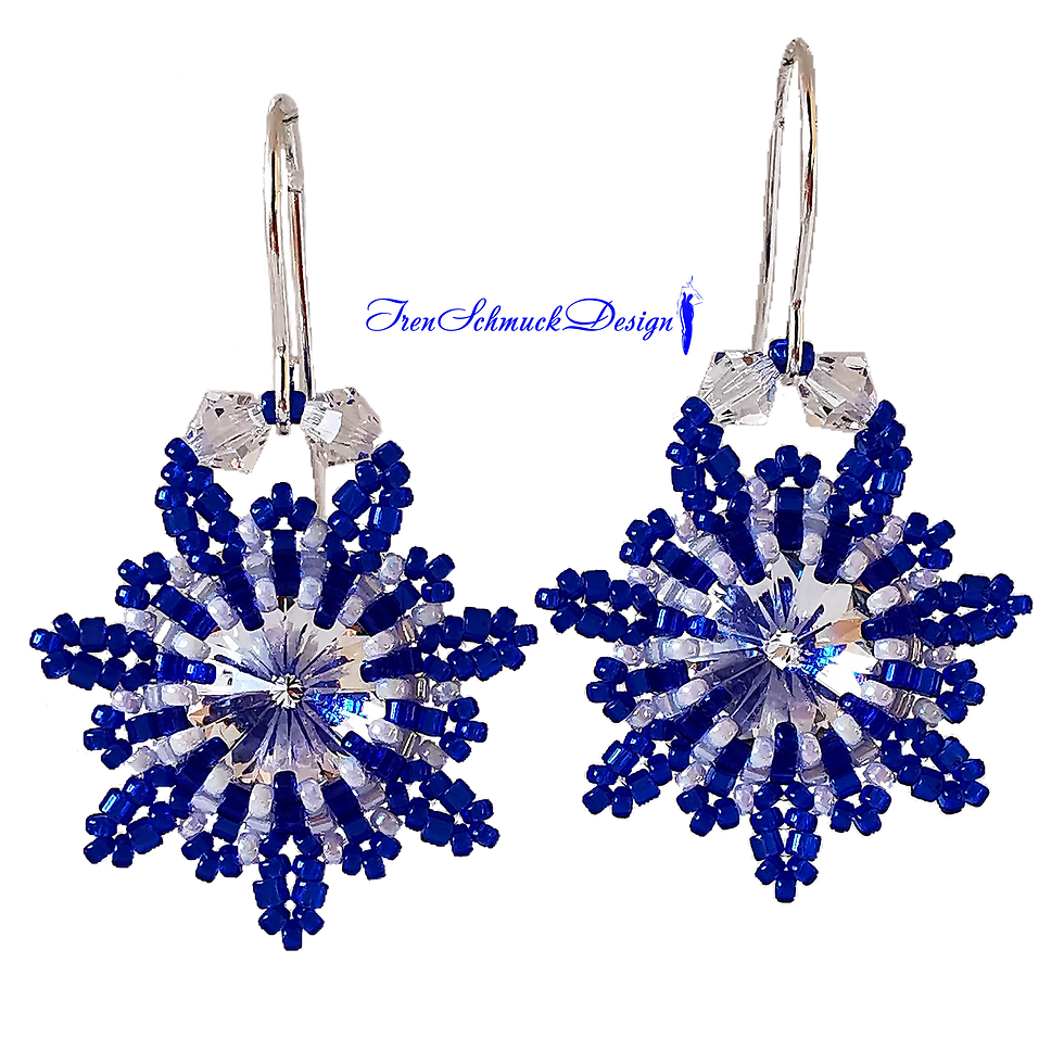 Miniaturbild: 073-Ohrringe-RhodiumSilber-Swarovski (001/Crystall/weiss/schwarz)