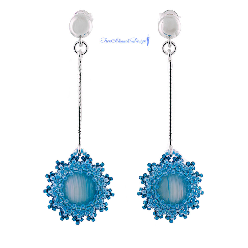 062-Ohrringe-Silber-Achat (hellblau/0076/Neon4300)