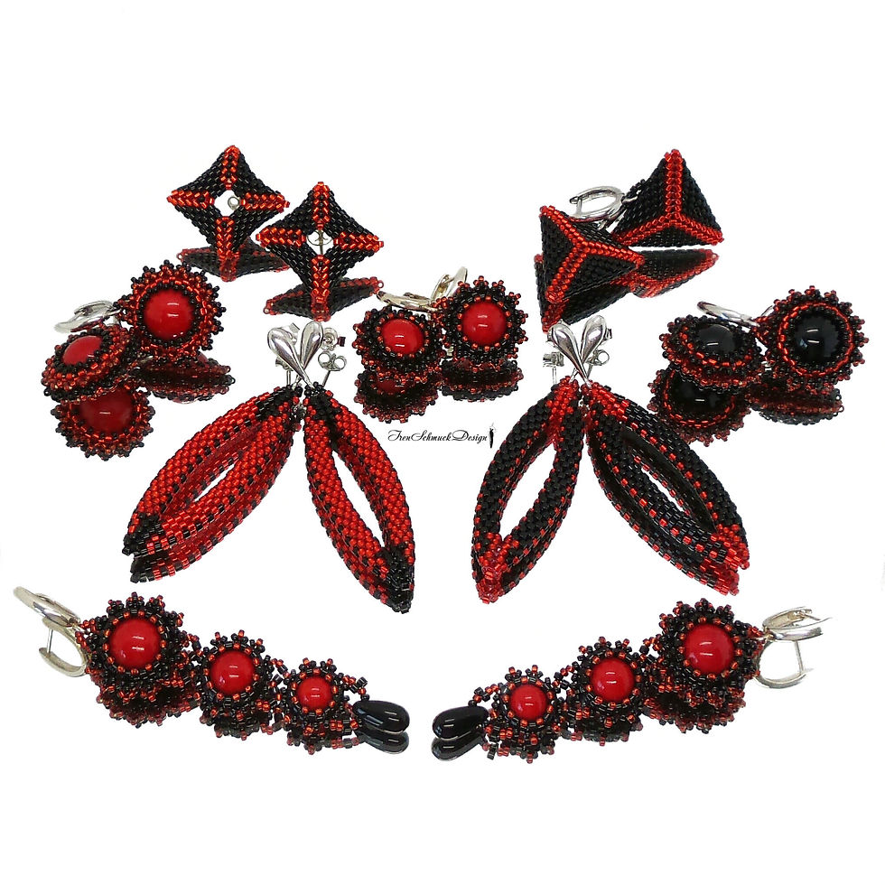 Miniaturbild: 059(14)-Ohrringe-RhodiumSilber-Achat(weiss)(weiss/rot)