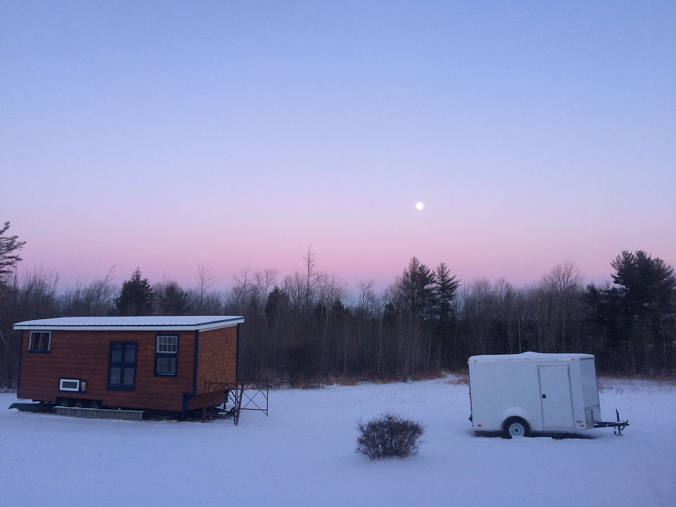 Moon rise over the Tiny House