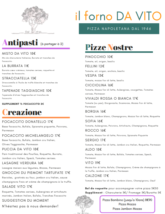 Carte Il Forno da Vito 2026 page 1