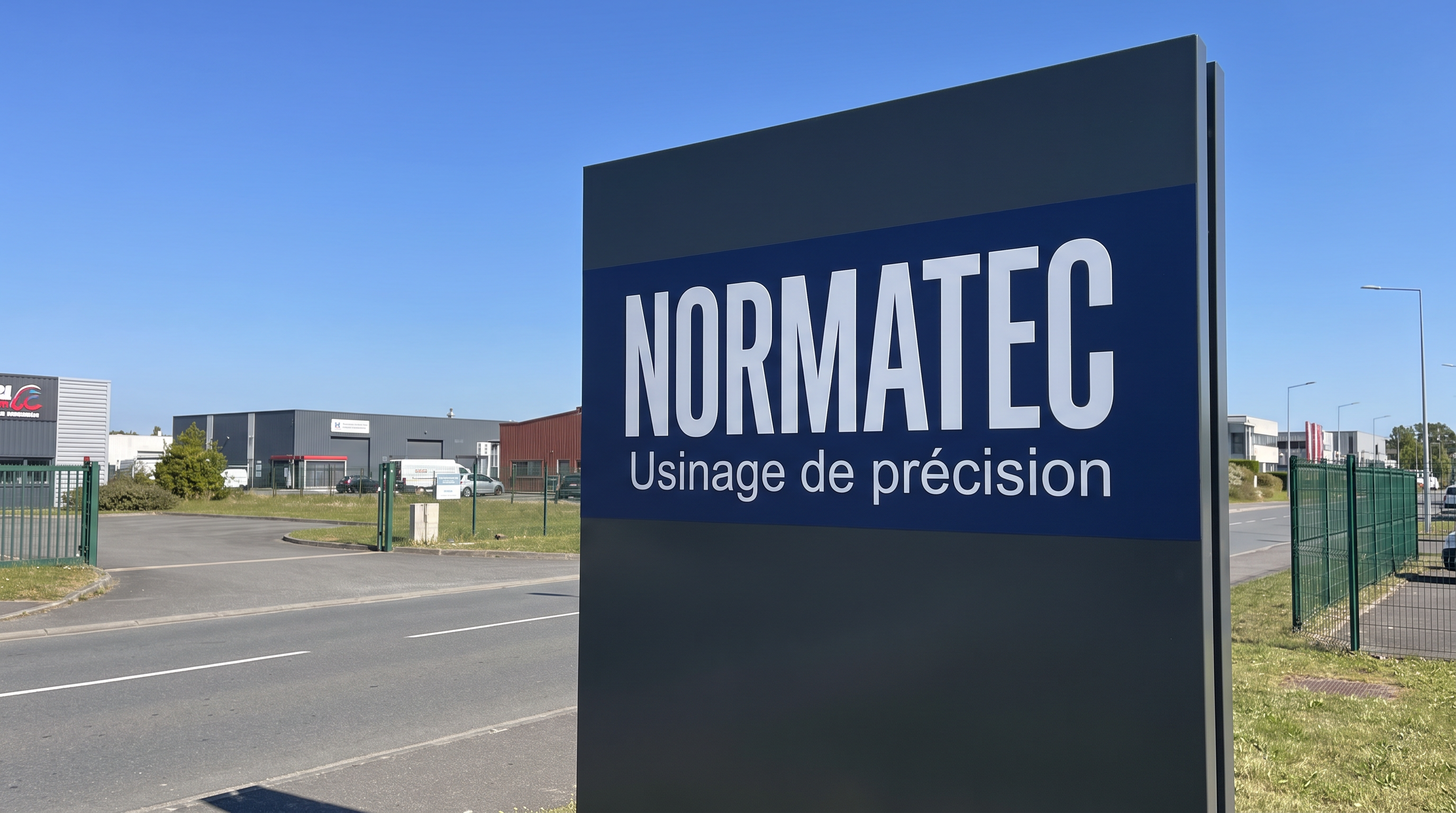 Totem signalétique extérieur pour entreprise au Havre : soyez repéré dès la route