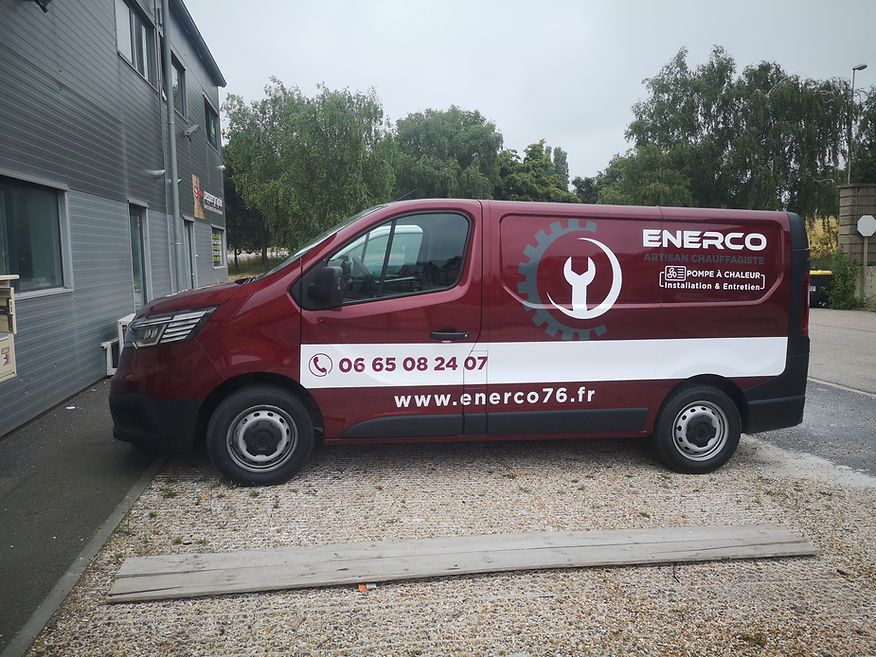 Flotte de véhicules entreprise plomberie floquée à Harfleur