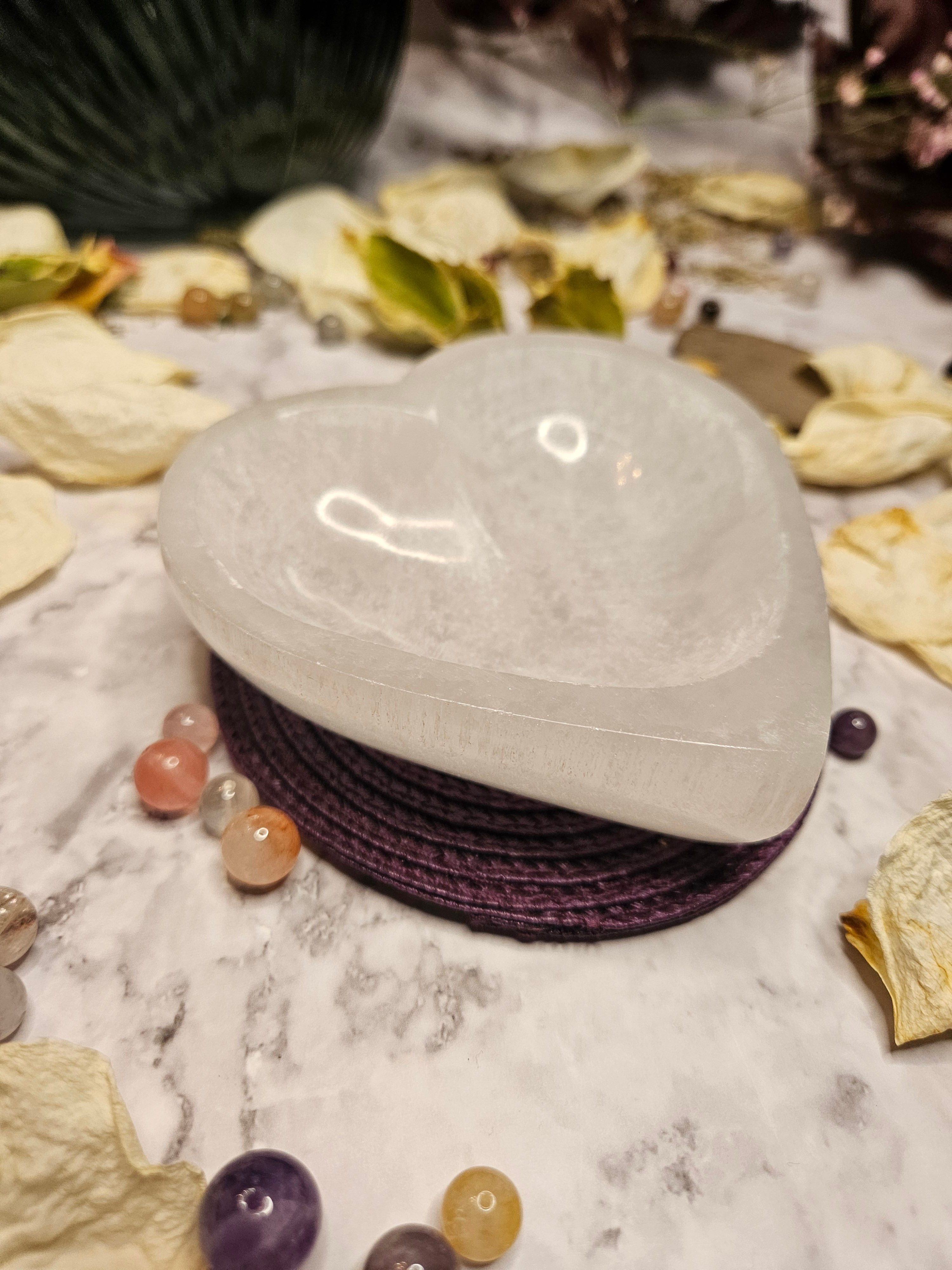 Selenit - Schale 'Herz'