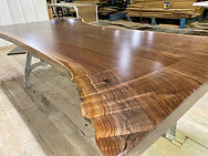 Live Edge Walnut Table Metal Legs