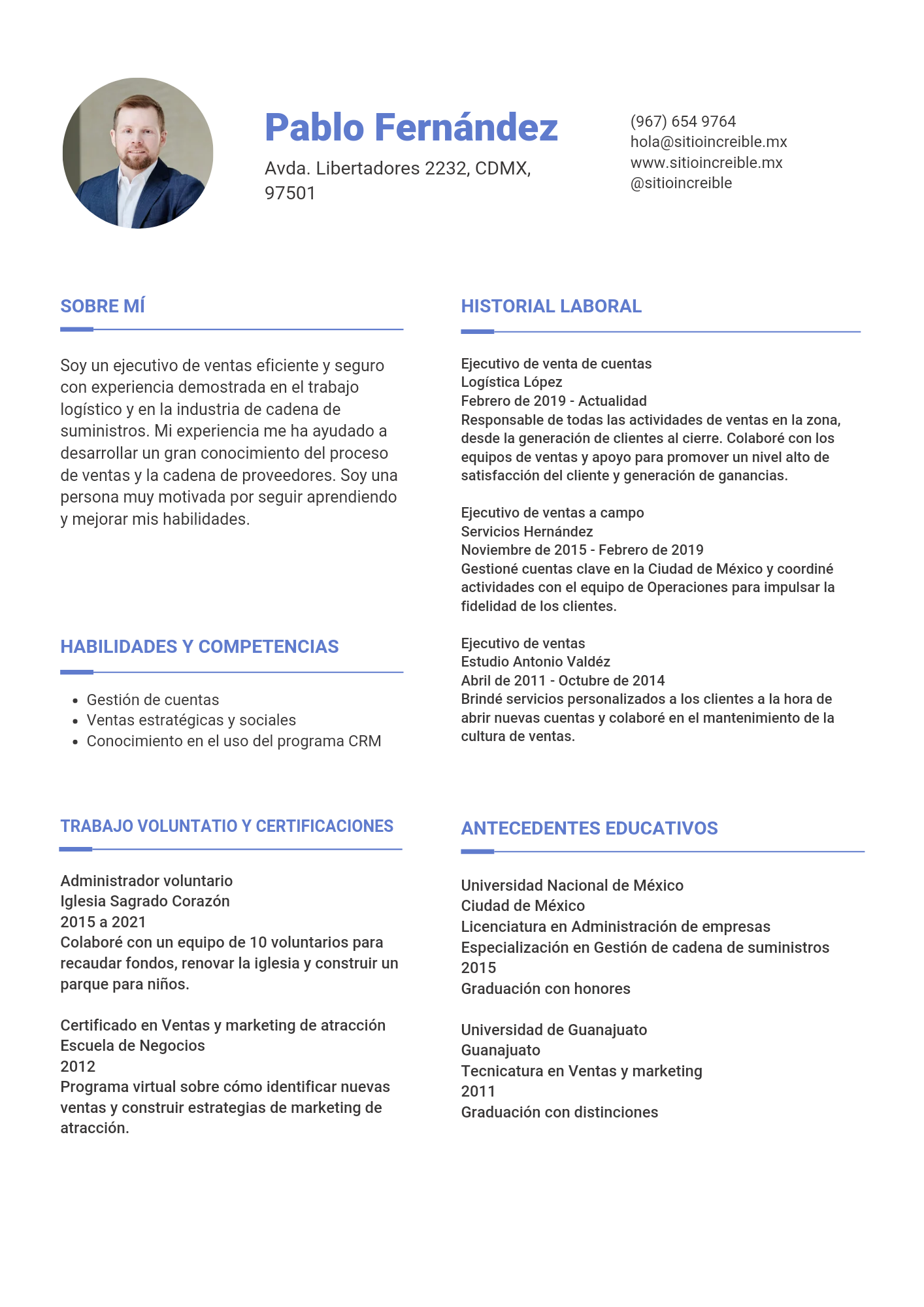 Profesional azul