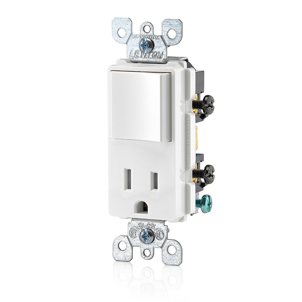 Miniatura: Interruptor + Toma Leviton Decora 5625-W