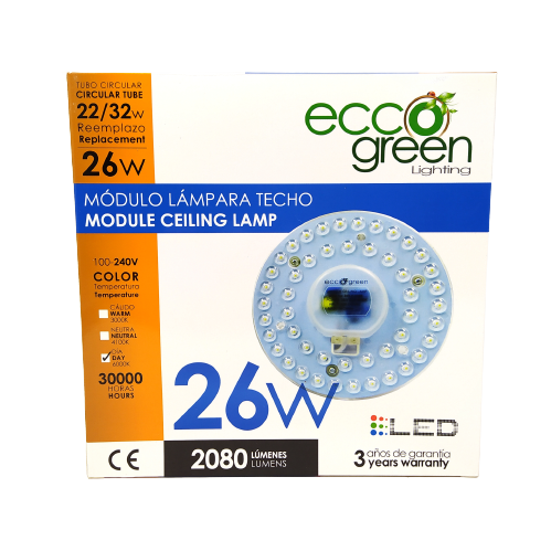 Módulo LED 26W Lámpara Techo Circular Ecco Green 255130