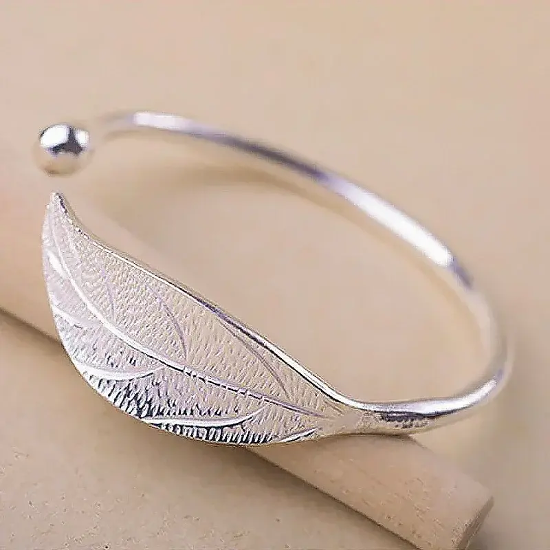 Silver Leaf Bracelet