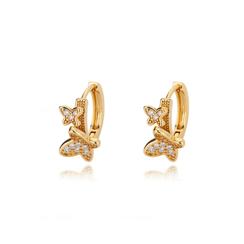 Thumbnail: Golden Butterfly Earrings