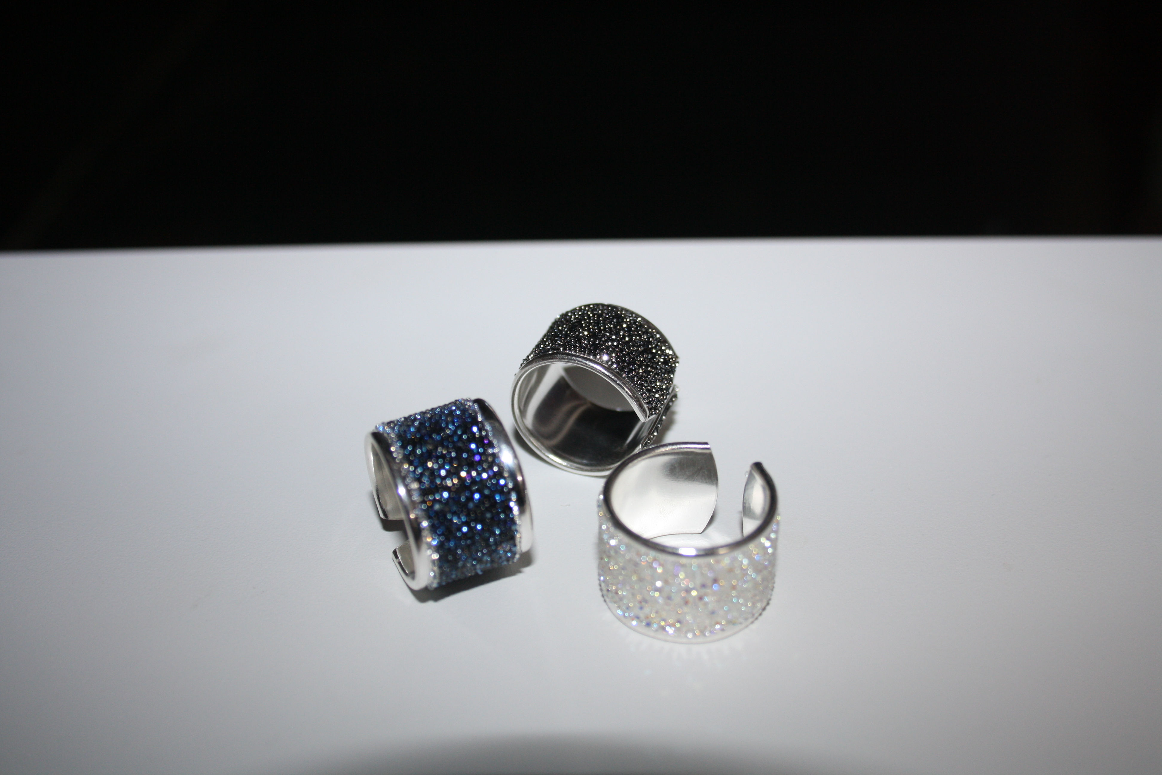 Bague jonc avec Swarovski 10mm