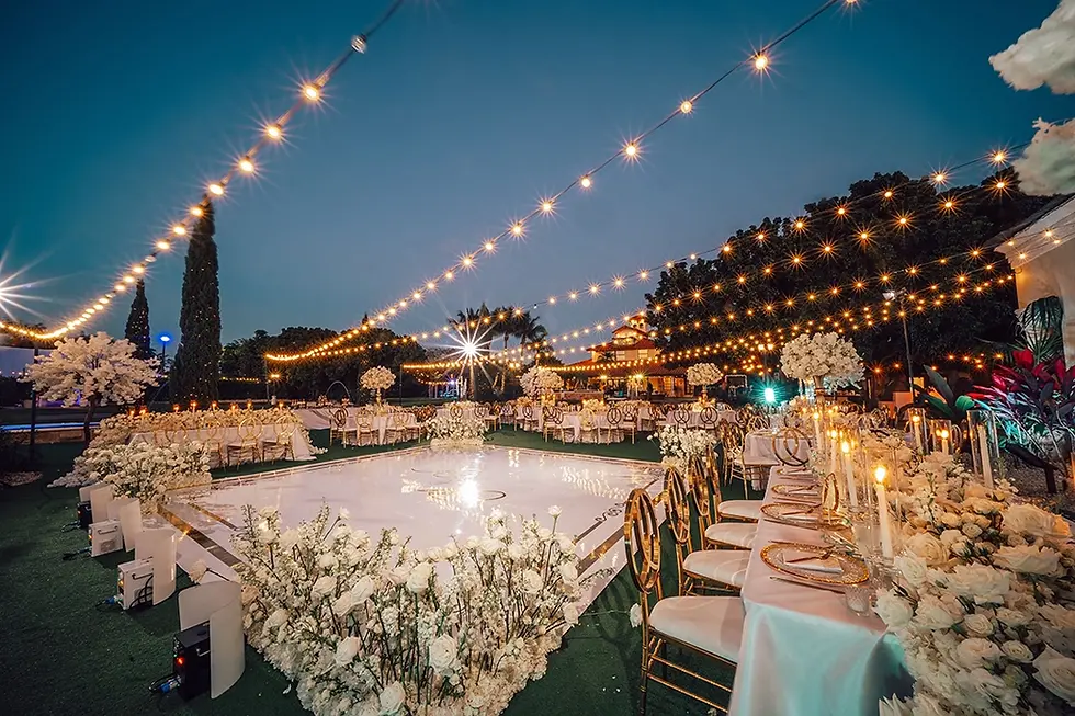 Gold reception at Villa Toscana Miami