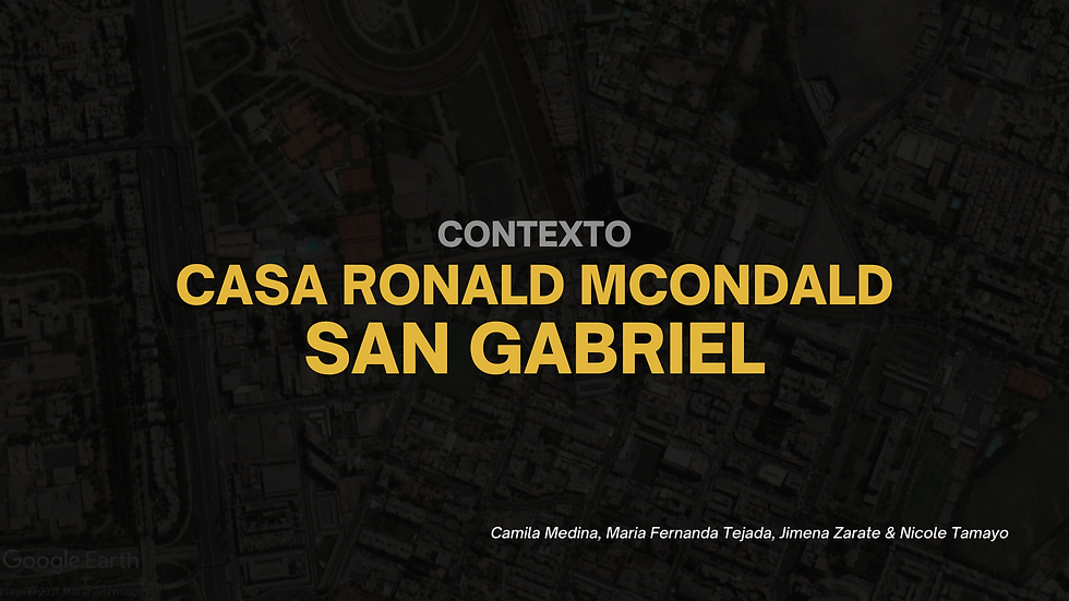 Análisis de Contexto: Casa Ronald McDonald Hogar "San Gabriel"