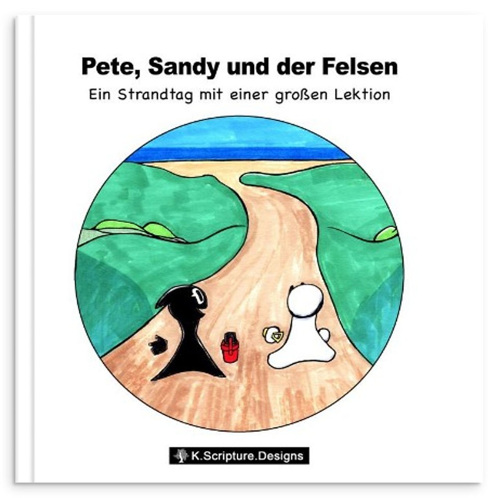 Pete Sandy and the Rock Christian Children’s Book German hardcover photo book