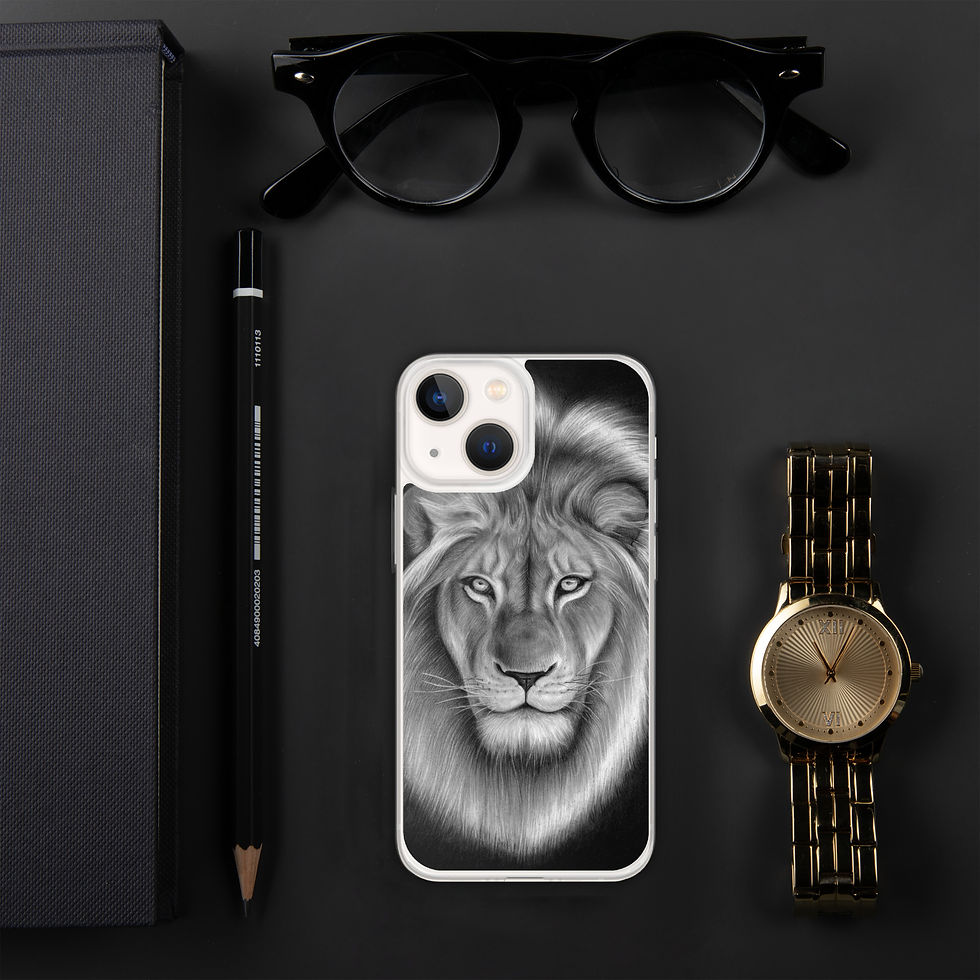Thumbnail: Inspirational pencil art Lion of Judah phone case