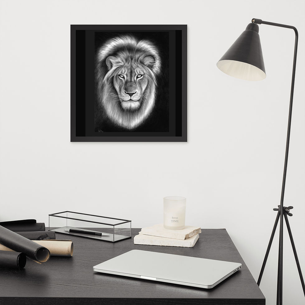 Миниатюра: Biblical Lion of Judah artwork framed wall art for believers