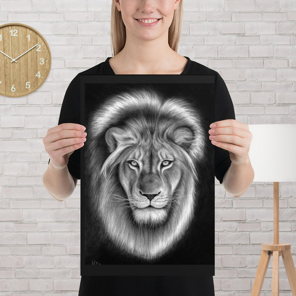 Миниатюра: Spiritual Wall Art Lion of Judah Pencil Artwork Christian Poster