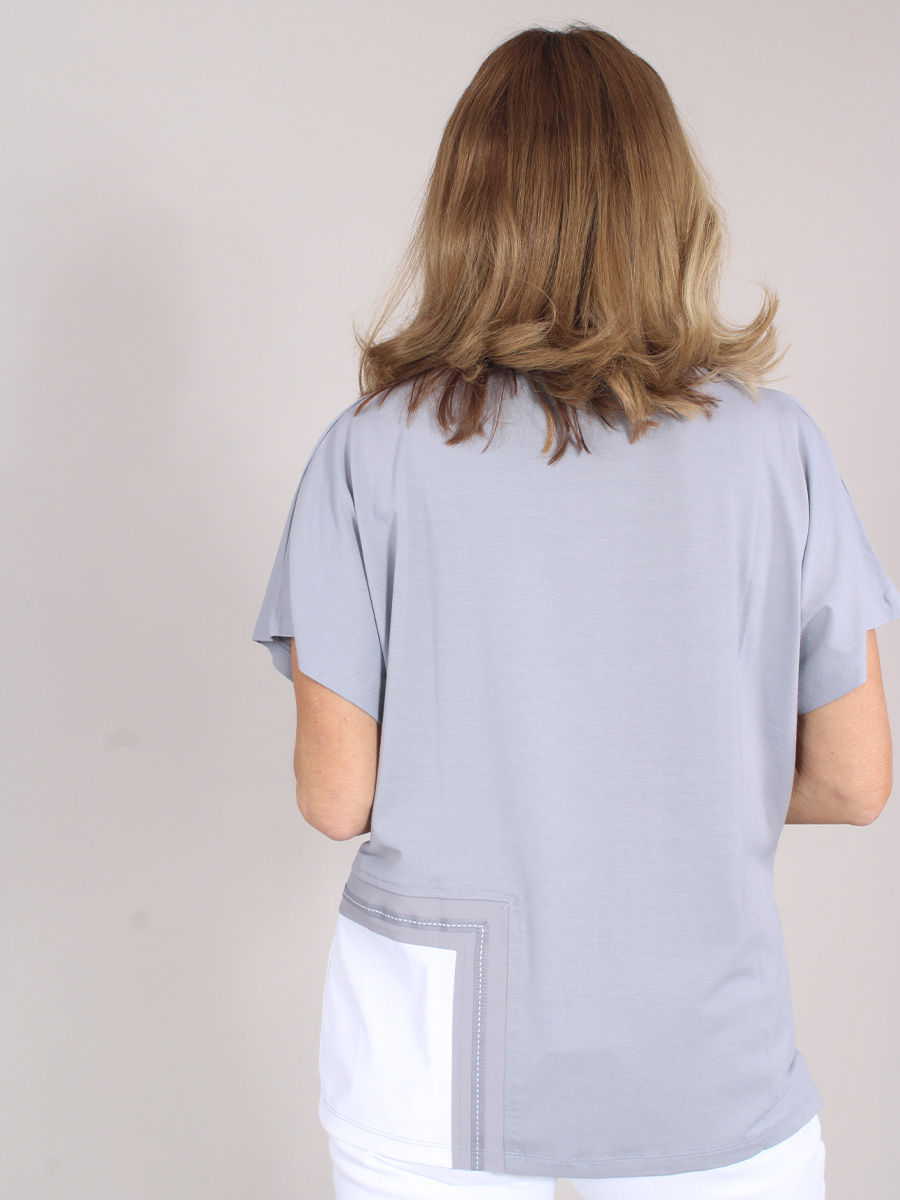 Thumbnail: Naya T-Shirt – Grey White