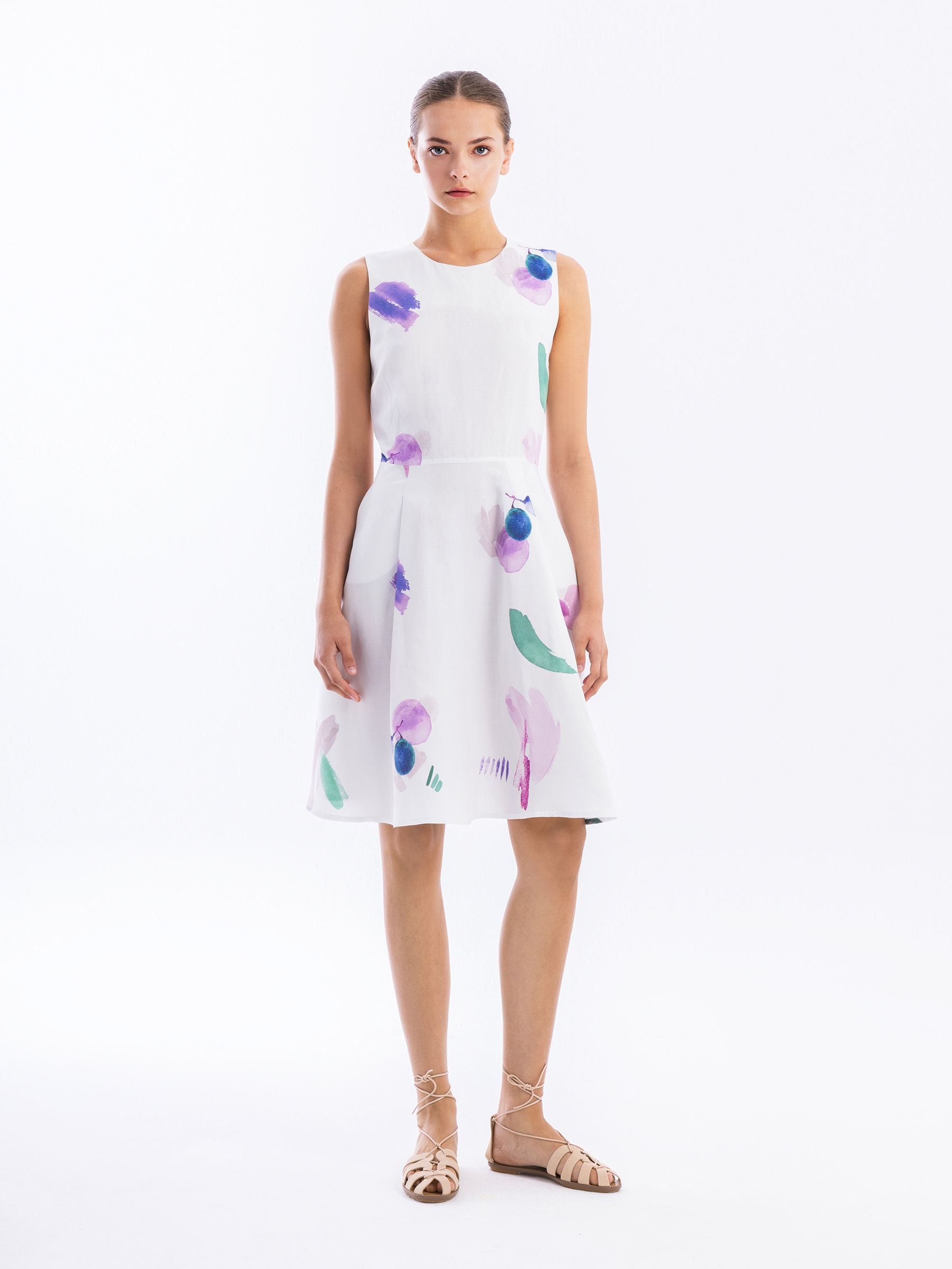 Haris Cotton Dress – Purple Olive