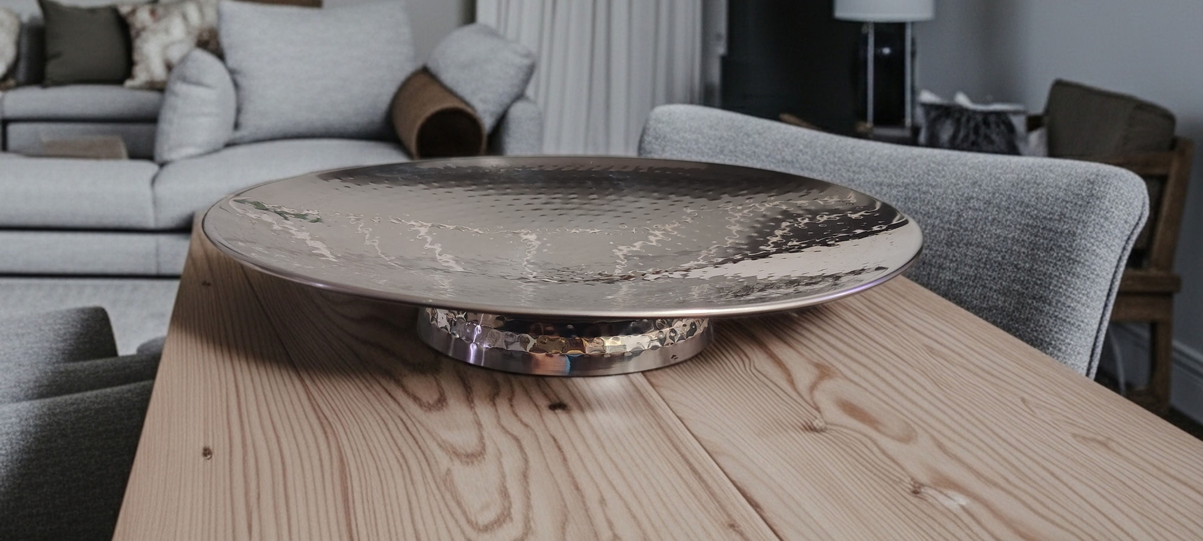 Silver platters with stand