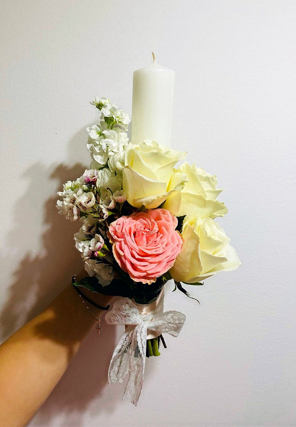 Lumanari cununia religioasa cu aranjamente florale - Cod: Nunta150