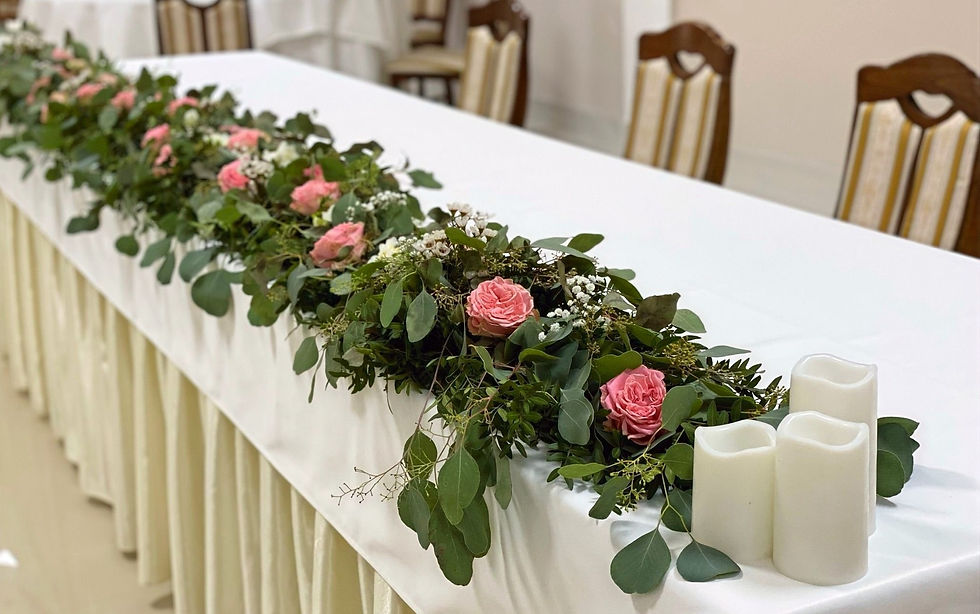 Aranjamente florale masa de prezidiu - Cod: Nunta150