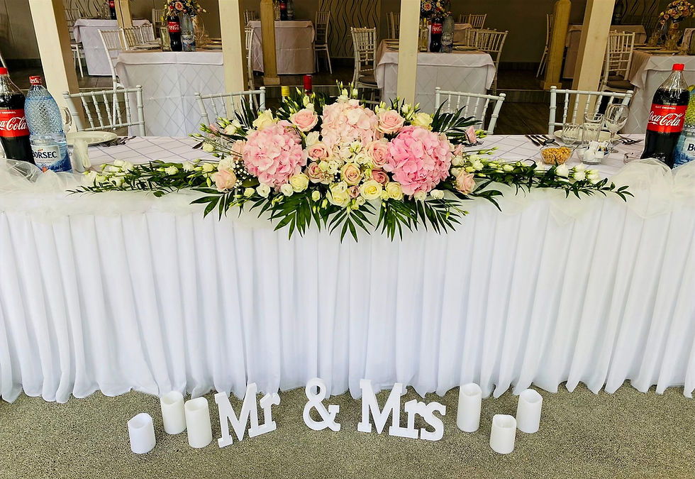 Aranjamente florale masa de prezidiu - Cod: Nunta190