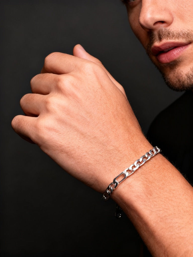 Miniatura: Pulsera Figaro Para hombre