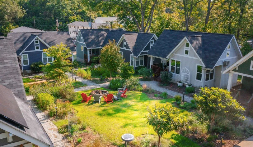 Cottages on Vaughan in Clarkston. Georgia's first Cottage Court community, made up of 8 homes on half an acre.