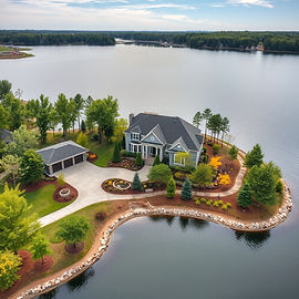 generate an arial image of high end land