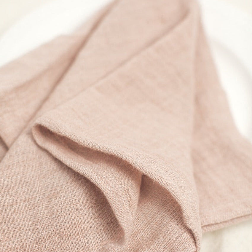 Thumbnail: Stone Washed Linen Napkins, Blush - set of 4
