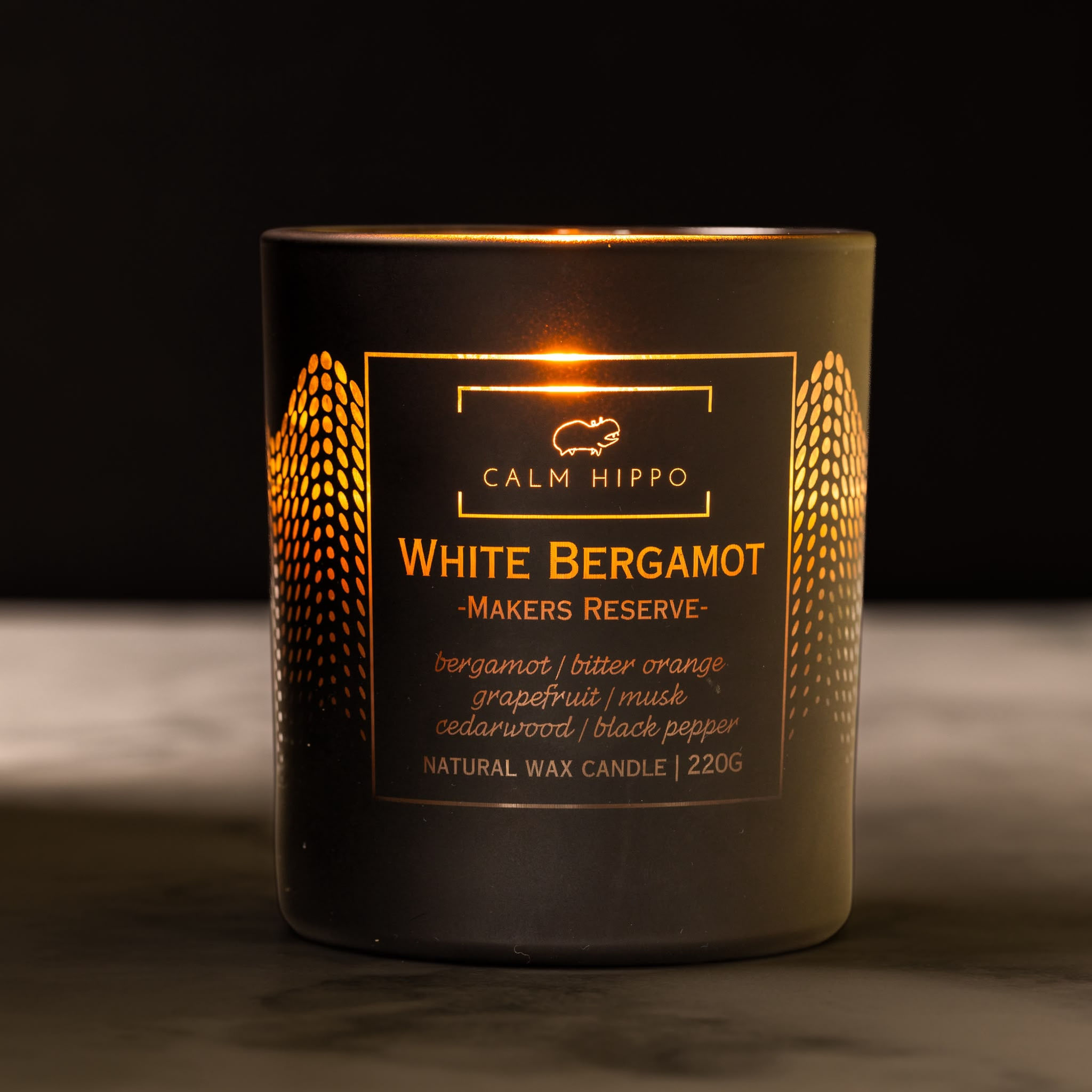 White Bergamot - Etched Candle Vesssel